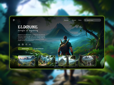 Eldrune - Jungle of Mystery 3d animation app branding dashboard design graphic design illustration logo ui