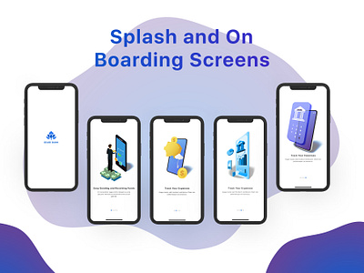 Splash and On Boarding Screens of App app design ui ux