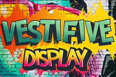 Vestifive - Display Font bold font display font extrude extrude font graffiti fonts sans serif font shadow font vestifive