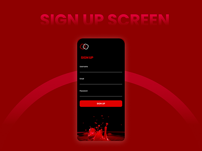Mobile Sign Up Screen dailyui graphic design mobileui ui