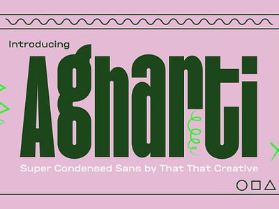 Agharti - Bold Display Font agharti bold display bold font bold sans serif condensed font condensed sans serif condensed typeface display font