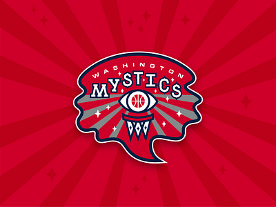 Washington Mystics Logo Redesign basketball branding design graphic design logo redesign sports sportsbranding vector wnba