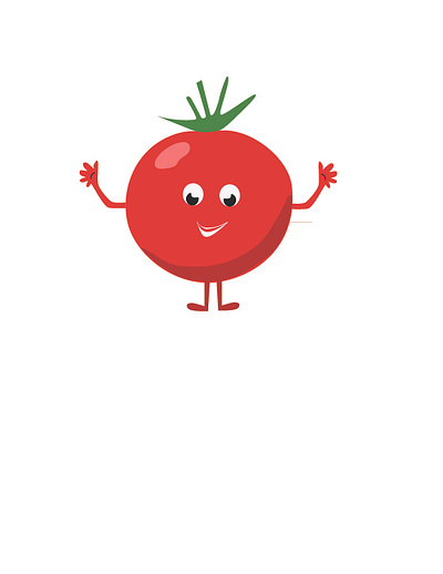 Cartoon Design Of Tomato adobe illustrator branding cartoon graphic design vector