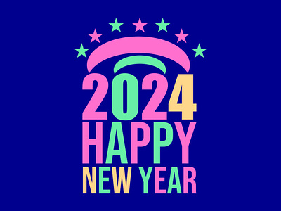 Social media banner design-happy new Year 2024 graphic design happy happy new year happy new year 2024 new year