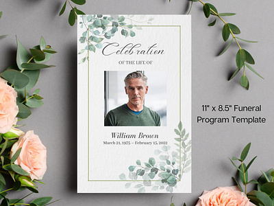 Men's Funeral Program Template funeral program template program template