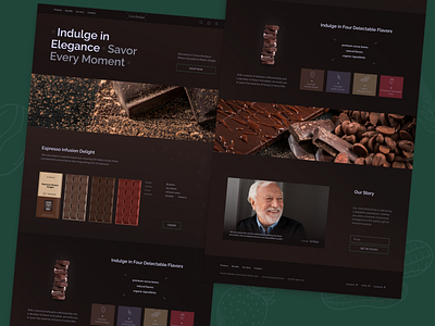 Home page Cocoa Boutique bars brown chocolate cocoa coffee dark theme e commerce elegant graphic design lavender main page pecan site strawberry tastes ui ui design ui ux web design web interface