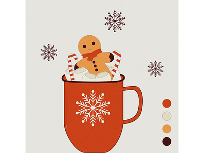 Christmas cup adobe design digital digitalillustration graphic design illustration illustrationoftheday illustrator vector vectoroftheday