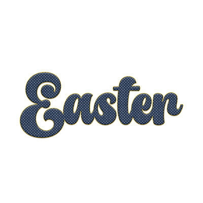 Easter FauxFabricWordGraphic graphic design