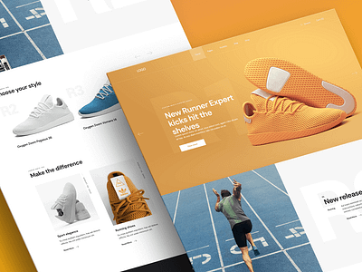 Sports Shoes ecommerce shopify ui design website