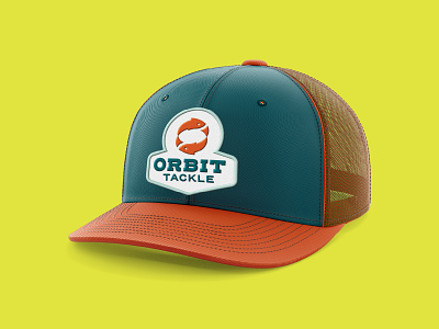 Orbit Tackle Logo badge branding fish fishing graphic design illustrator logo outdoors