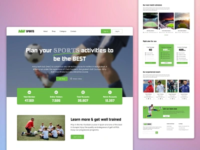 Sports Landing Page Design athleteexperience athleticsdesign branding digitalsports football futureofsports game gameday landingpage sportsculture sportsdesign sportsdigitalart sportsinnovation sportstech sportsux sportyvibes ui