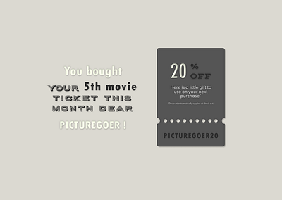 Daily UI Challenge #016 ; Pop-up Overlay Film Ticket Discount app branding dailyui design discount figma film illustration logo movie product site ui ux web