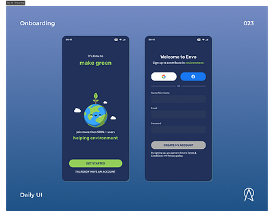 Daily UI - Onboarding Envo android app branding design graphic design illustration ios logo minimal mobile onboarding typogaphy ui ui design uidesign uiux user experience design user interface design ux uxdesign