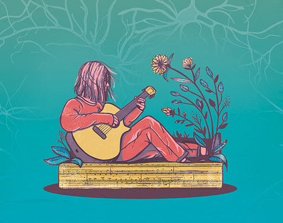Music Therapy Editorial Illustration for Tallahassee Magazine art digital drawing editorial illustration illustration