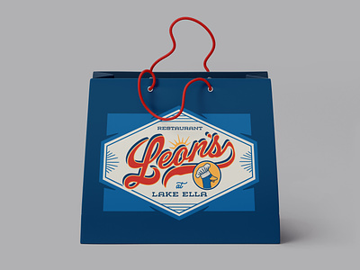 Leon's at Lake Ella Merch Bag Mockup branding graphic design logo packaging design typography