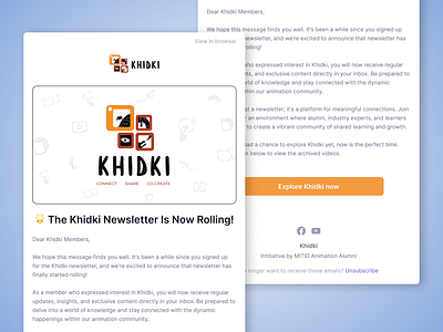 Khidki Newsletter advertising banner campaign community design email email marketing emailer emailer code inspiration mailchimp template mailer marketing newsletter promotion typography web design web development zoho campaign