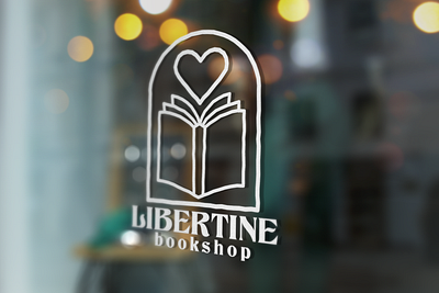 Libertine Bookstore Logo Design brand brand design brand designer brand identity branding graphic design graphic designer logo logo design logo designer retail