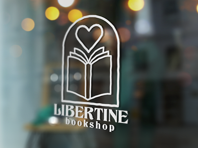 Libertine Bookstore Logo Design brand brand design brand designer brand identity branding graphic design graphic designer logo logo design logo designer retail