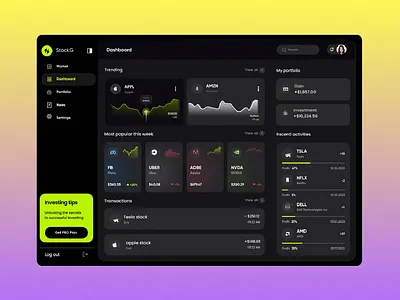 Fintech Landing Page 3d animation branding graphic design logo motion graphics ui