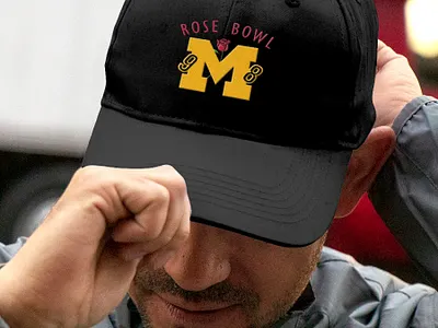 Michigan Rose Bowl Hat animation branding design graphic design illustration michigan hat