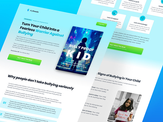 Bully Proof Kid | Landing Page Design