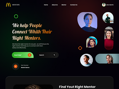 Landing Page (Mentors) branding design landingpage ui website