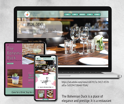 The Bohemian Duck design graphic design illustration web design