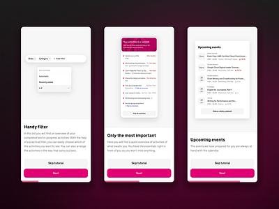 SkillUp | Onboarding in-app tutorial app design design in app tutorial onboarding platform step by step ui ui design ux