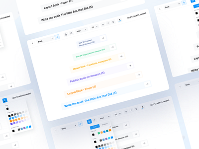 GEO STACK PLANNING book branding clean color create create stack design edit edit stack graphic design minimal planing stack stackplaning text ui ui design uiux write write book