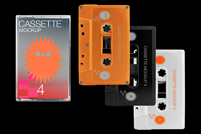 Cassette Mockup 4 branding cassette mockup graphic design lp mockup record label symmetria mockup tape mockup typography vinyl mockup
