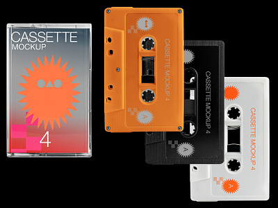 Cassette Mockup 4 branding cassette mockup graphic design lp mockup record label symmetria mockup tape mockup typography vinyl mockup