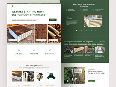 Garden Website Design clean web design garden bed garden website simple web design ui ui designer ux design web design website