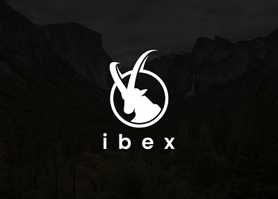 Ibex animal logo symbol