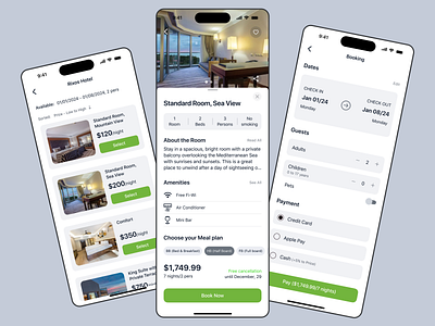 Hotel Booking App "Wanderlust" 🏨 app beauty best booking clean design design figma hotel iphone l mobile application new travel ui ux