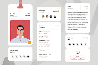 Dribble CV of Fizur 2024 2024 trend branding cv graphic design illustration logo ui ui trend user interface ux vector