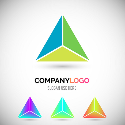 Modern Minimalist Triangle Shape logo abstract logo branding colorful logo custom logo design graphic design illustration logo triangle shape logo ui vector