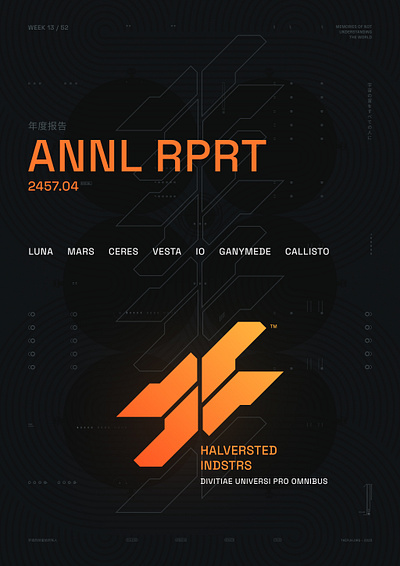 ANNL RPRT 2457 cover design experiment future graphic design poster scifi typography vector