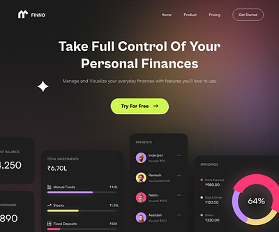 Finance Website Hero Section design finance hero illustration ui ux