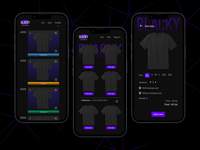 Mobile BLACKY branding clothes design figma iphone mobile mobile design responsive ui ux