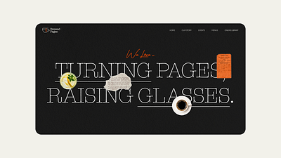 Brewed Pages - Cafe and Bookstore branding uiux web design website