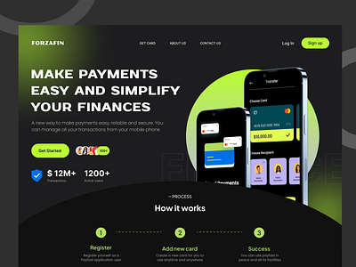 Forzafin Finance Website Concept design finance hero ui ux website