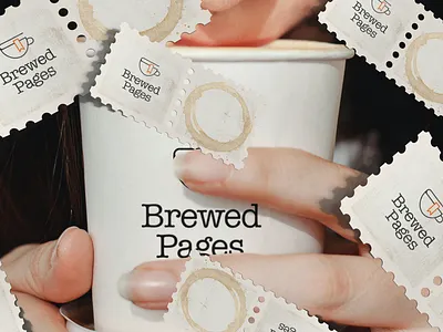 Brewed Pages - Cafe and Bookstore branding logo logo design