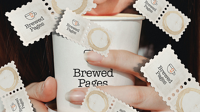 Brewed Pages - Cafe and Bookstore branding logo logo design