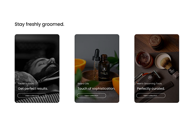Three Card Layout - Bluefall Shopify Theme beard ecommerce ecommerce website graphic design mens self care self care shopify shopify theme shopify website ui uiux ux uxui web web design