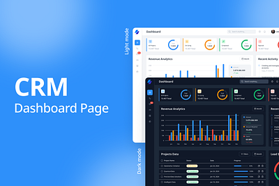 CRM Dashboard Page concept crm dashboard design figma illustration product design ui ux