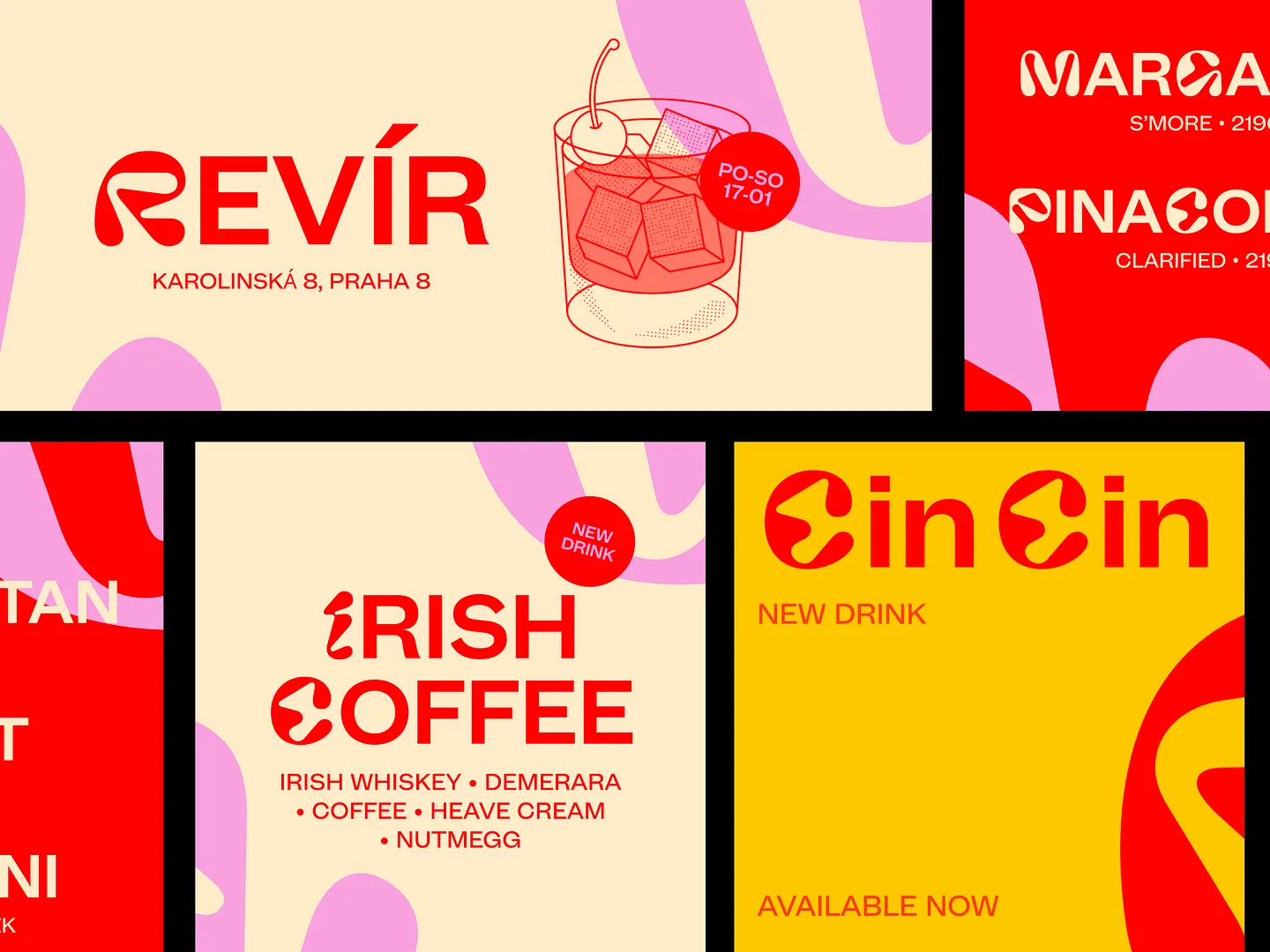 Vibrant Drink Website Design for Revír Bar in Prague