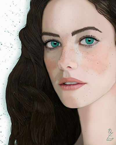 Kaya Scodelario Portrait Fanart by Oz Galeano art arte color design dibujo digital art digitalart drawing fanart illustration kaya scodelario ozgaleano painting portrait retrato