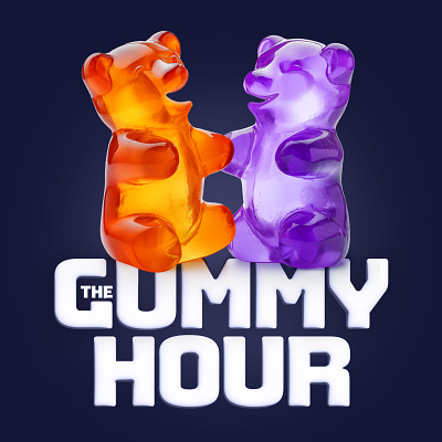 Podcast Logo branding cbd edibles gummy gummy bear logo marijuana podcast podcast logo show
