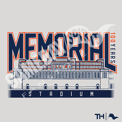 Memorial Stadium 100 Year Anniversary affinity coreldraw design graphic design illinois illustration memorialstadium vector