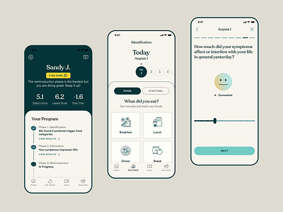 GI Care App android design food tracking health healthcare ios mobile app product design symptoms tracking ui user experience user experience design ux uxui visual design wellness